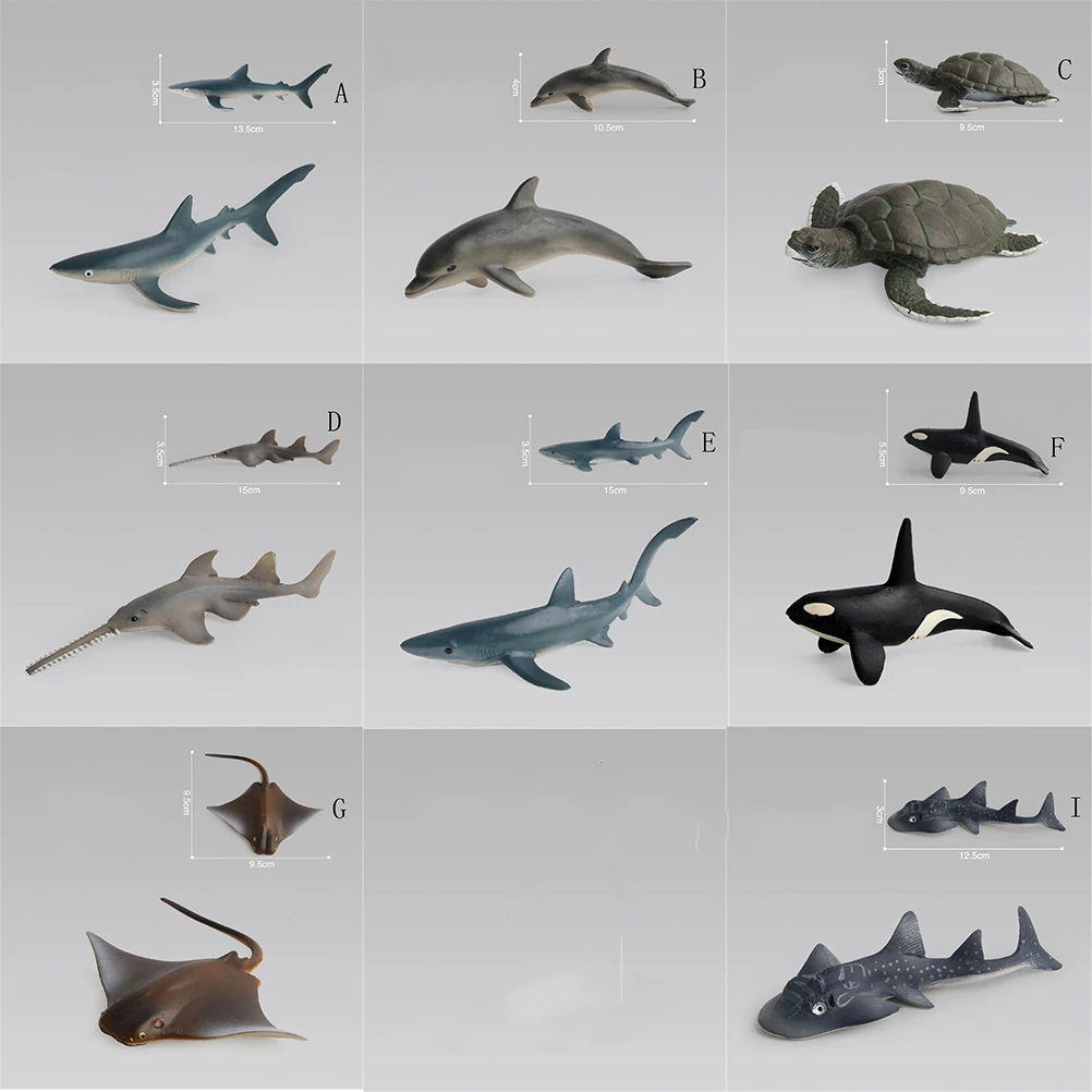 Океанские животные дельфин имитация морской жизни лучи Акула модель черепахи