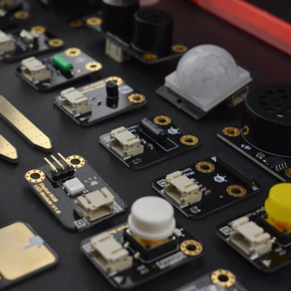 DFRobot Gravity 37 Pcs Sensor Set Kit support Arduino BBC micro:bit ESP32 mind+ Scratch3.0 youngster visual Python programming | Компьютеры