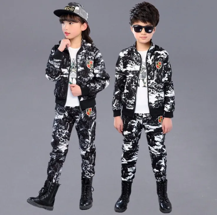 Спецпредложение спортивный костюм в стиле милитари для мальчиков и девочек