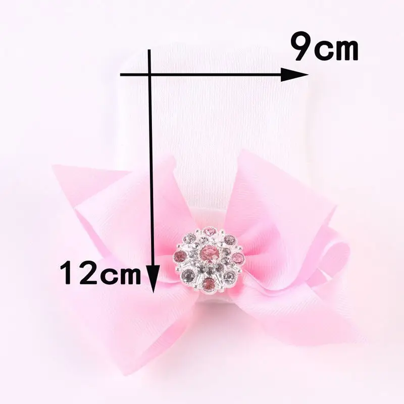 Newest Cute Baby Girl Comfy Bowknot Hospital Cap Newborn Beanie Hat