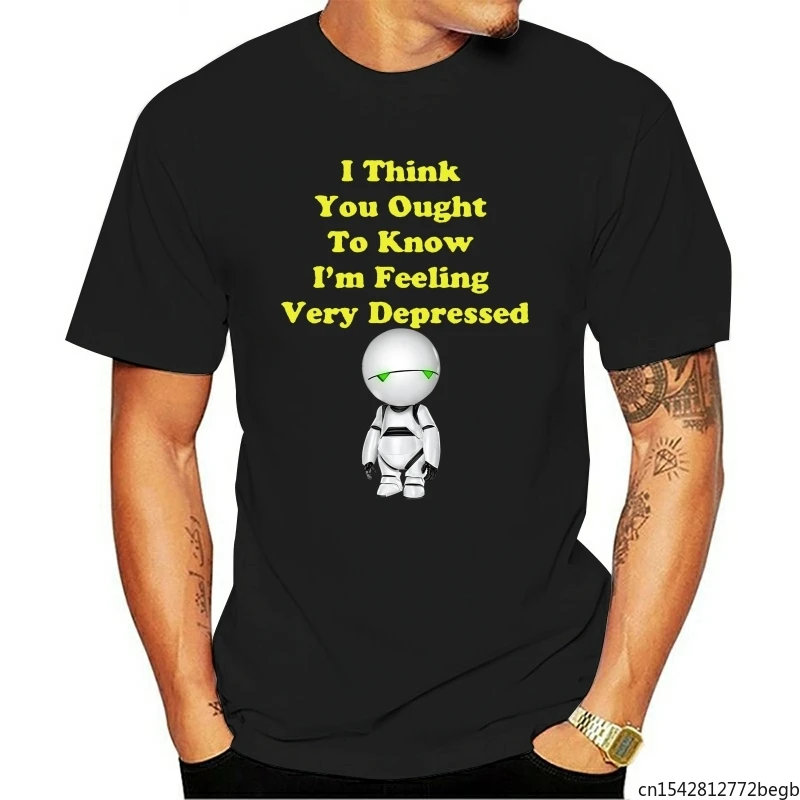 

Мужская футболка с роботом, который я думаю, что вы должны знать, что я очень подавлен