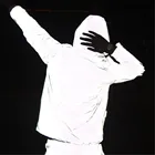 Светоотражающая мужская куртка wo Мужская Осенняя ветровка Harajuku ветровка куртки хип-хоп свободная уличная одежда с капюшоном пальто #40