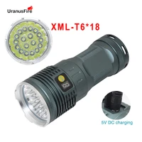 portable led flashlight 16000 lumens 18t6 led torch light tactical flashlight 3 modes powerful linterna lamp light by 418650