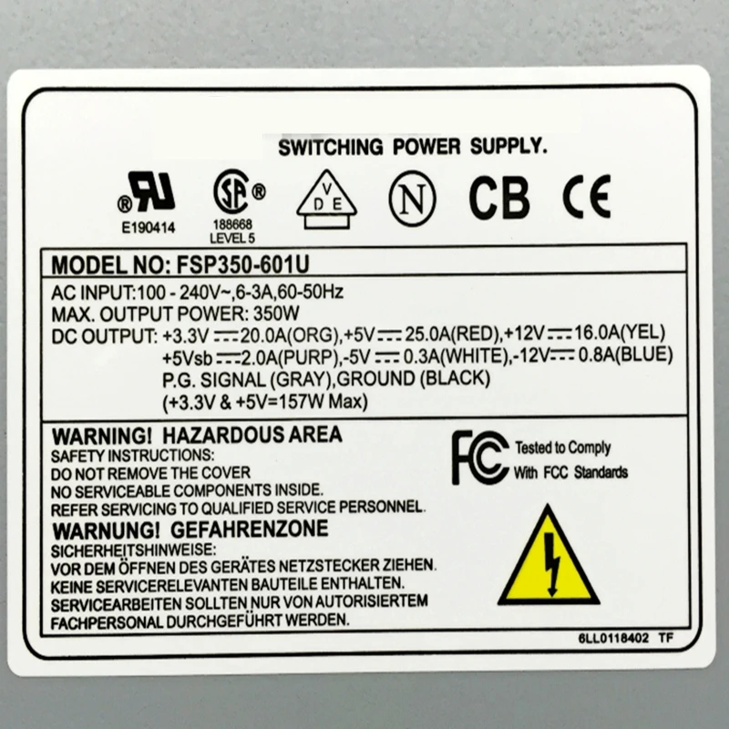 Bestellen Neue Original NETZTEIL Für FSP -5V 1U 350W Netzteil FSP350-70MU FSP350-601U