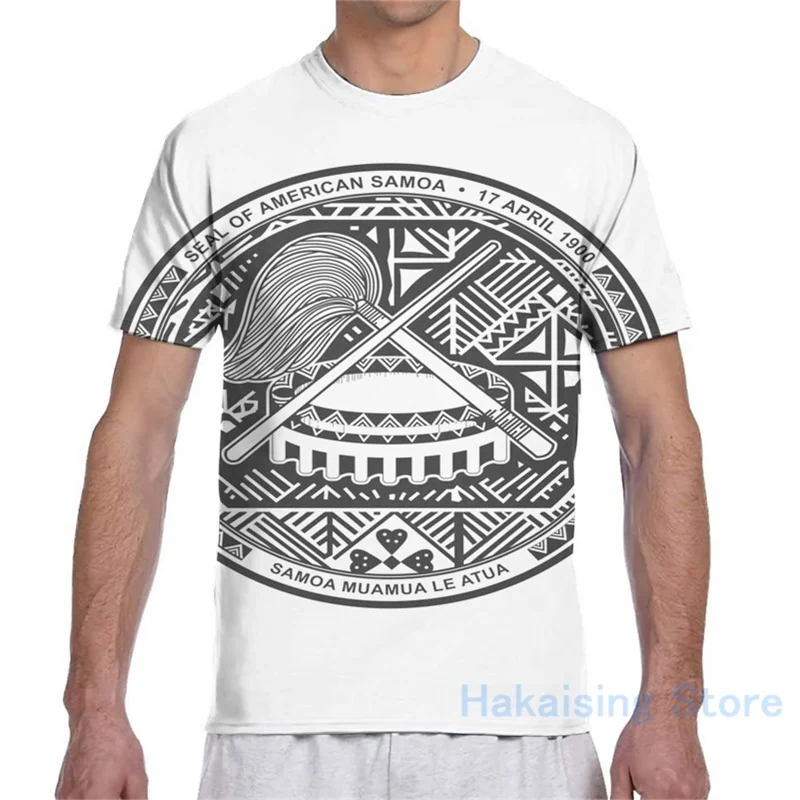 Уплотнение из американское Самоа Мужская футболка для женщин со сплошным