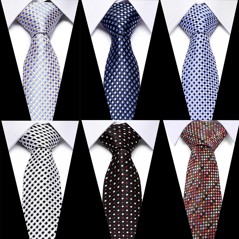 

Mens Accessories Striped Plaid Pattern Business Silk Tie Necktie for Men Wedding Suit Jacquard Ties