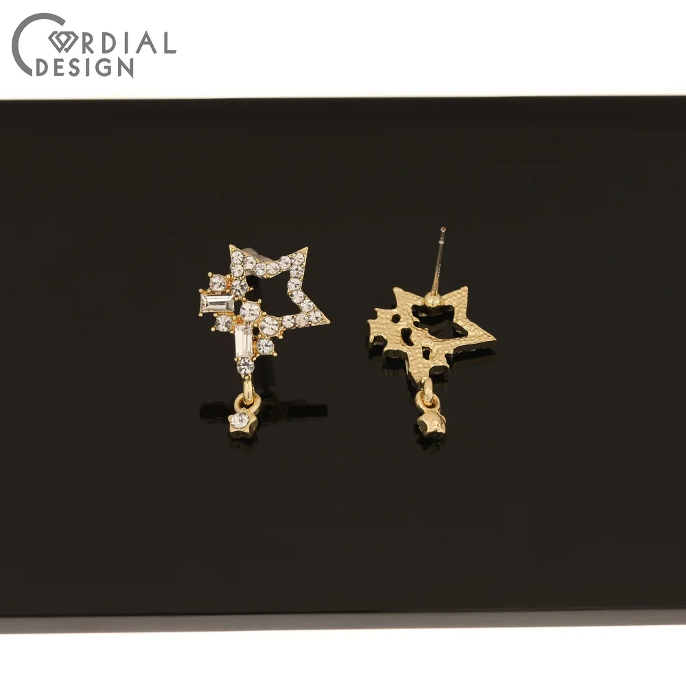 

Cordial Design 50Pcs 16*24MM Jewelry Accessories/Rhinestone Earrings Stud/Star Shape/Hand Made/DIY Making/Earring Findings