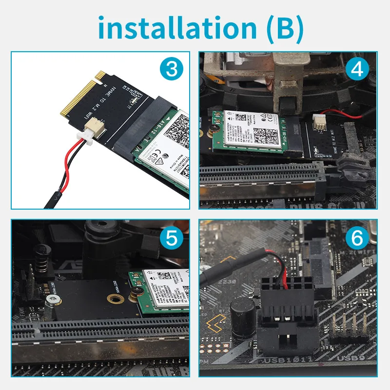 M.2 A + E   M.2 M,  Wi-Fi Bluetooth  Intel AX200 9260 bcm94352Z,  NVMe PCI express SSD