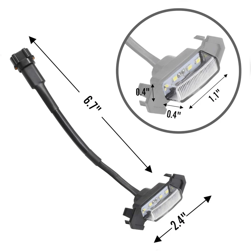 Светодиодные белые лампы 4 шт. с предохранителем для 2016 2018 послепродажного рынка