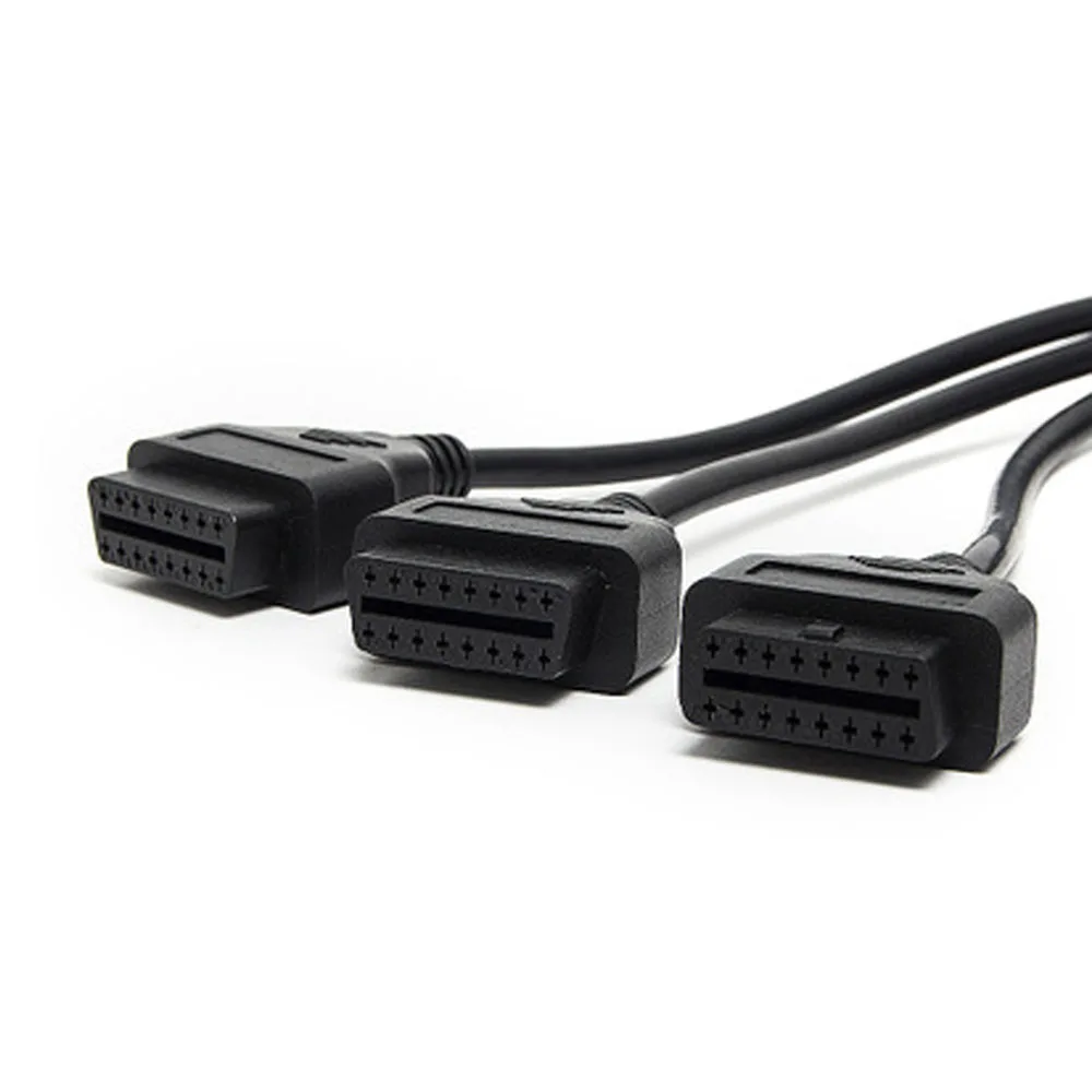Прямой 16 Pin OBD 1 3 разветвитель кабеля удлинительные шнуры от штекера до тройного