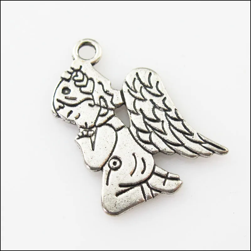 18 новых тибетских серебряных подвесок с крыльями молитвы ангела для девушек 17x23 5
