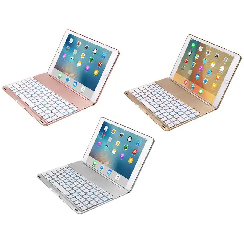 Клавиатура Чехол для iPad 9 7 дюймов 2018/2017 Air жесткий чехол с Цвета задней подсветкой