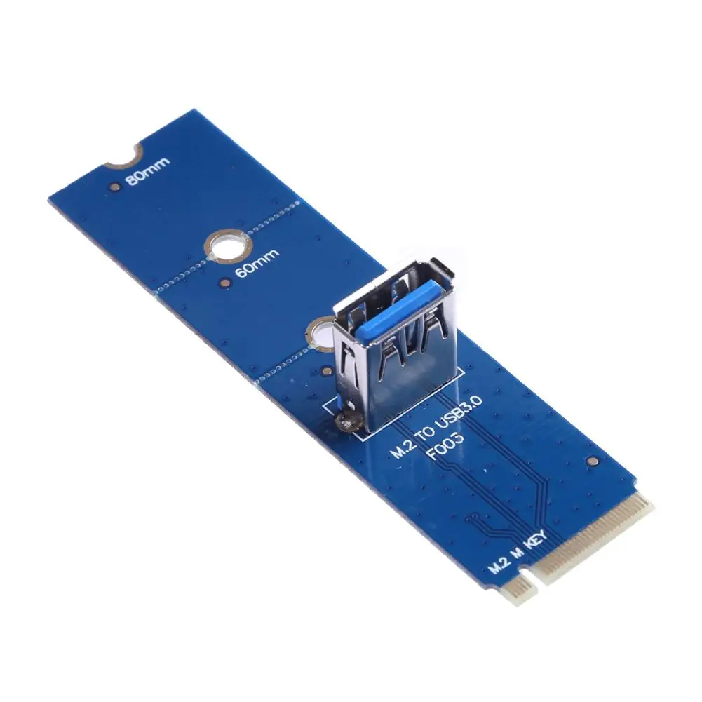 

NGFF M.2 to USB 3.0 PCIe PCI-E Riser M2 M Key to USB3.0 Extender for Card Adapter for Litecoin Bitcoin BTC Miner Mining