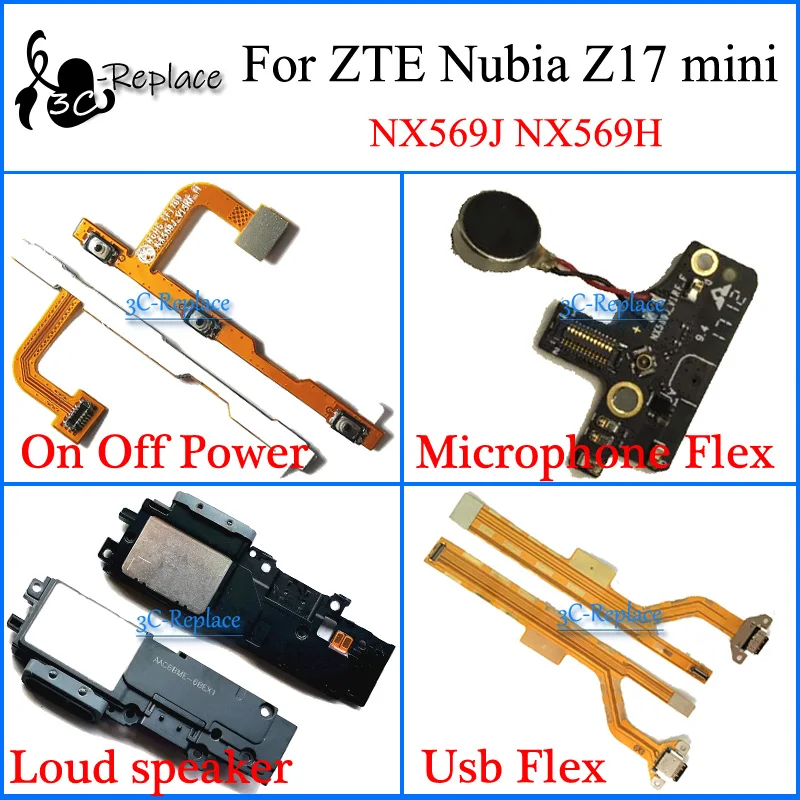 Для ЖК дисплея ZTE Nubia Z17 мини NX569J NX569 Usb гибкий кабель материнской платы микрофона
