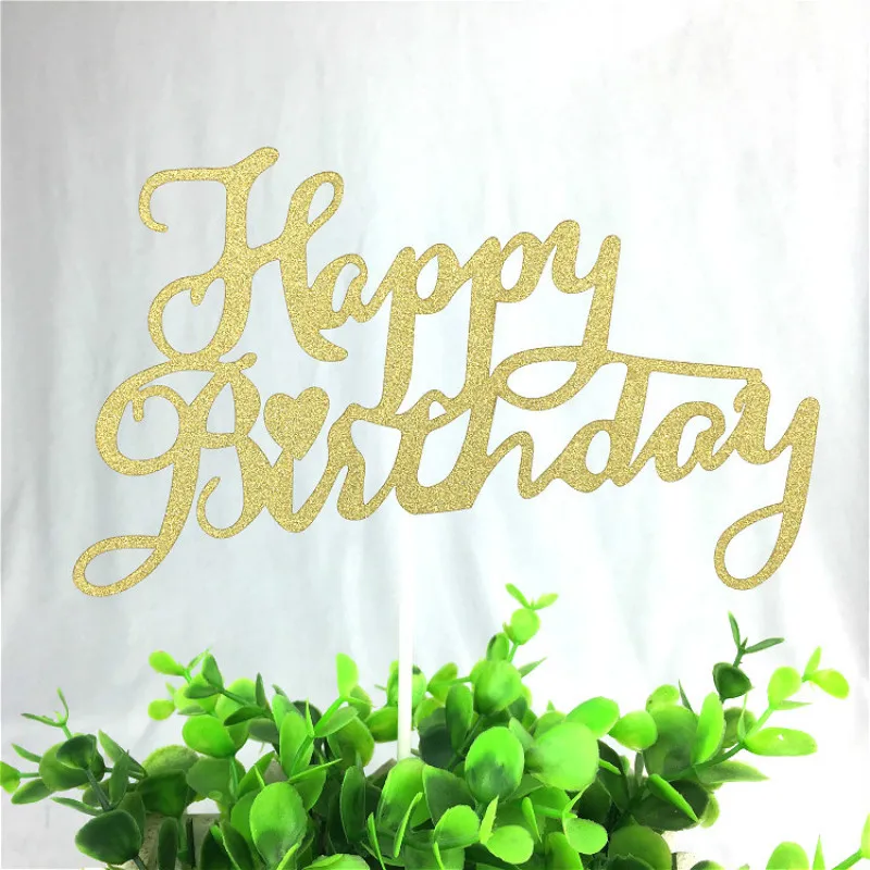 Топпер для торта украшение HAPPYBIRTHDAY торт карта Десерт Таблица макет |