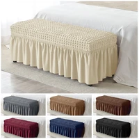 jacquard fabric stretchable elastic long bench cover piano chair cover slipcover seat protector for living room kitchen bedroom
