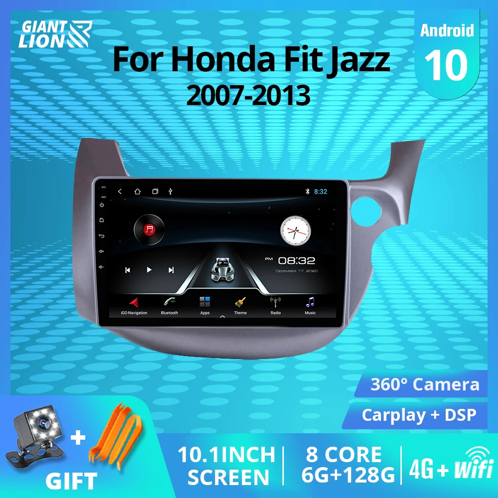 Автомагнитола 2DIN Android 10 0 для Honda Fit Jazz 2007 2013 автомобильный мультимедийный