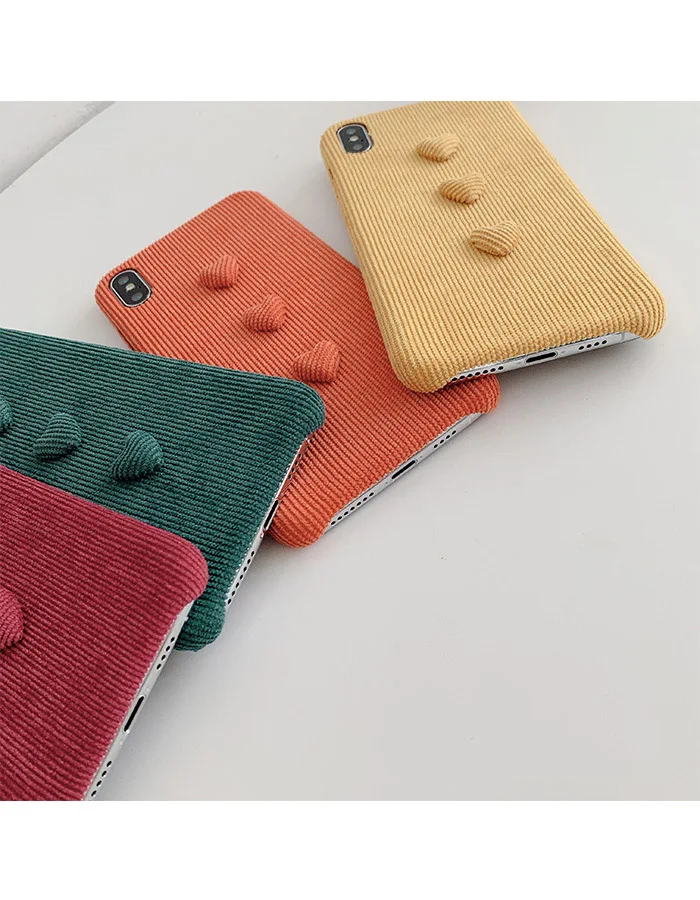 GlamPhoneCase вельвет трехмерный любовь чехол для iPhone X XS Max XR Мягкий силиконовый чехол для iPhone 7 8 6 6s PlusCase