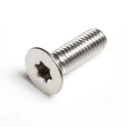 Защитный винт с плоской головкой M5 M6 Torx, метрический винт с резьбой, Противоугонный болт из нержавеющей стали 304 с изображением цветка сливы