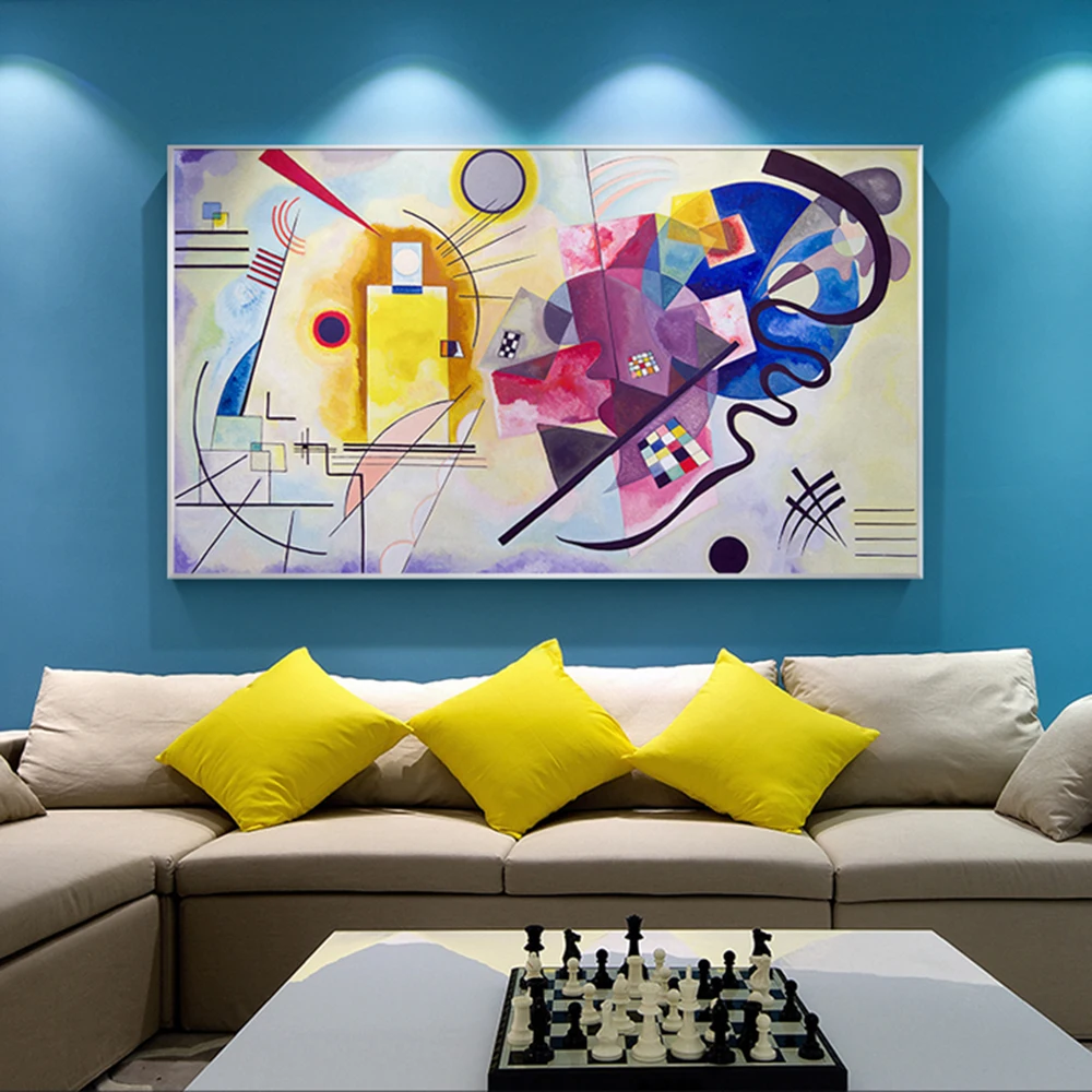 5D Diamond Painting Kandinsky Abstract Famous Embroidery Red Yellow Blue Art Wall Picture Mosaic | Дом и сад