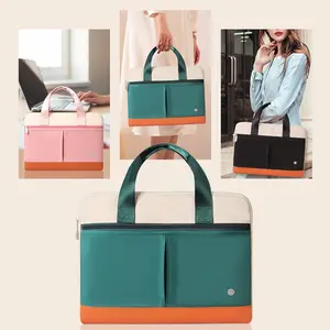 laptop bag sleeve case waterproof pu handbag 13 3 14 15 6 inch for apple macbook air pro m1hplenovo acerasus notebook pouch free global shipping