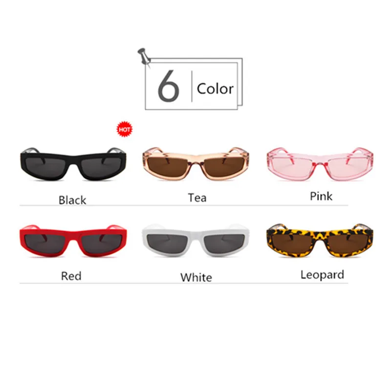 

Retro Fashion Flat Top Sunglasses Women Narrow Frame Retro Trend Sun Glasses Uv400 Oculos De Soll