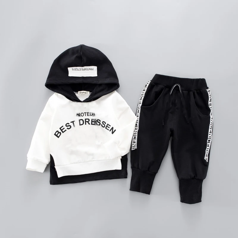 Kid Toddler Boy Sports Suit Clothing Fashion Letter Cute set Baby Set Spring autumn Boys Girls Clothes 1 2 3 4Year | Детская одежда и