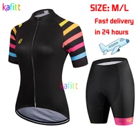 2021kafitt womens short sleeve jersey sets mtb cycling clothing gel ropa ciclismo road bike shirt triathlon uniform breathable