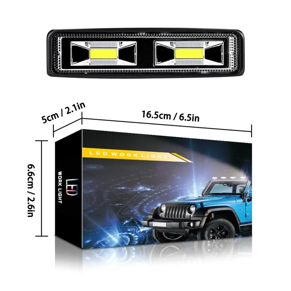 2 шт. 48W 12V COB 16LED рабочий Светильник лампы пятно луча бар Подсветка светильник s