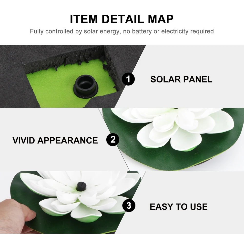 

1Pc Floating Fountains Ponds Aquarium Fish Tank Decorative Landscape (White)