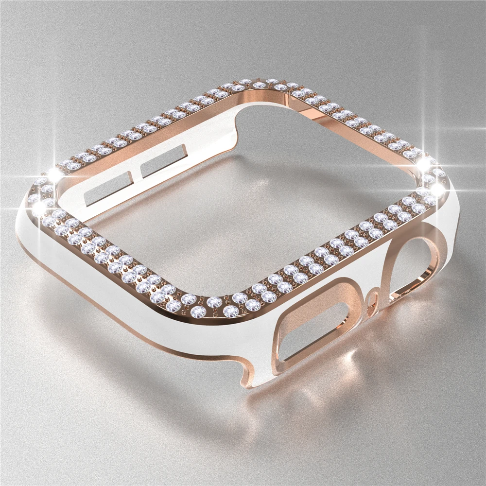 

Diamond Case Compatible For Apple watch 44mm 40mm Replacement case for iwatch 6 5 4 SE Anti-drop protection case
