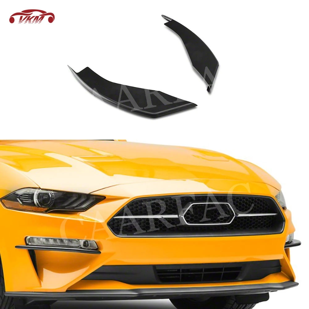 

Carbon Fiber/FRP Unpainted/ABS Material Front Bumper FogLamp Splitters for Ford Mustang Coupe 2 Door 2018 2019 2020