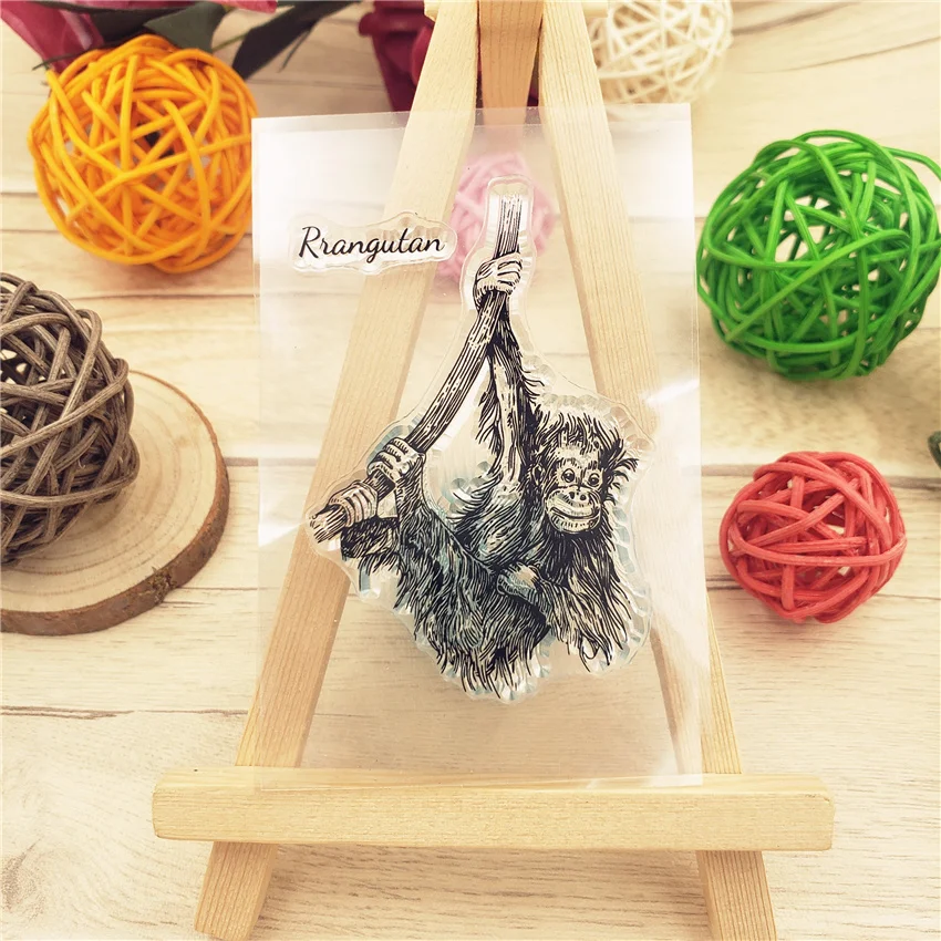 Горячая 6*9 см orangutans прозрачные штампы/силиконовые уплотнения роликовые штампы