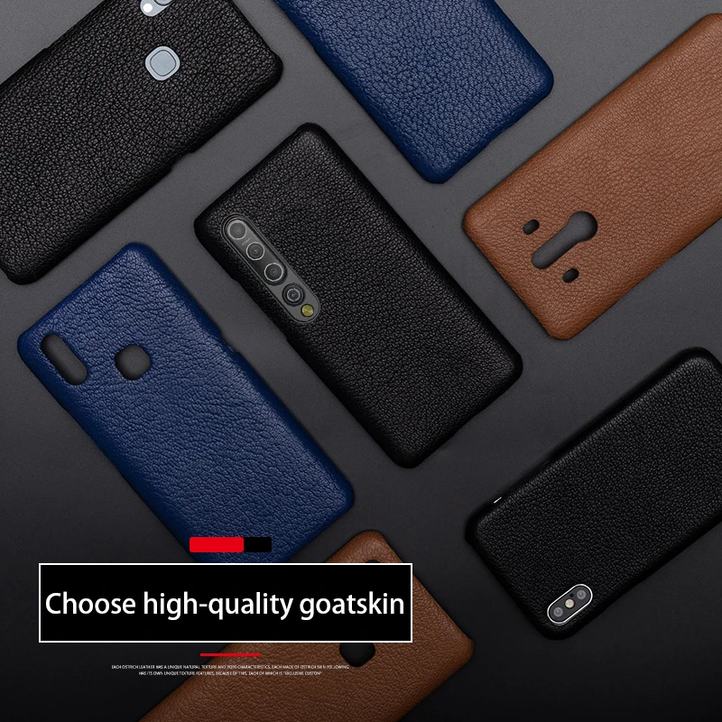 

Genuine Leather Phone Case For Xiaomi Mi 10 9 9se 8 Pro Note 10 Mix 2 2s Case Soft Sheepskin Cover