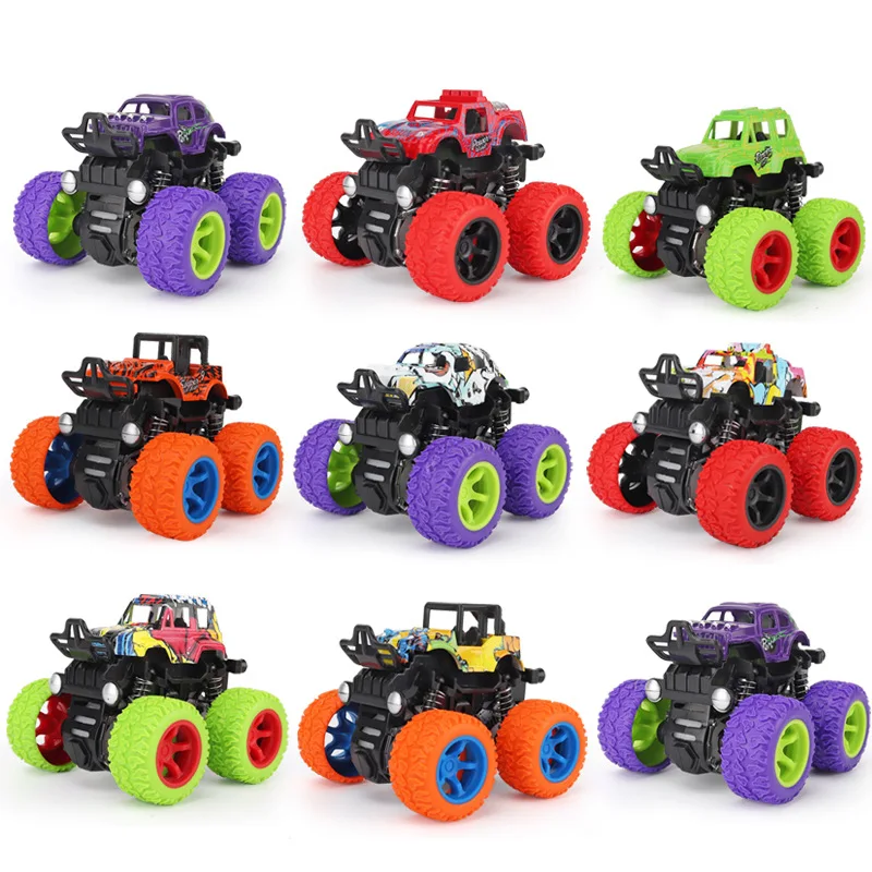 

Mini Inertial Off-Road Vehicle Pullback Children Toy Car Plastic Friction Stunt Blaze Car Juguetes Carro Kids Toys for Boys