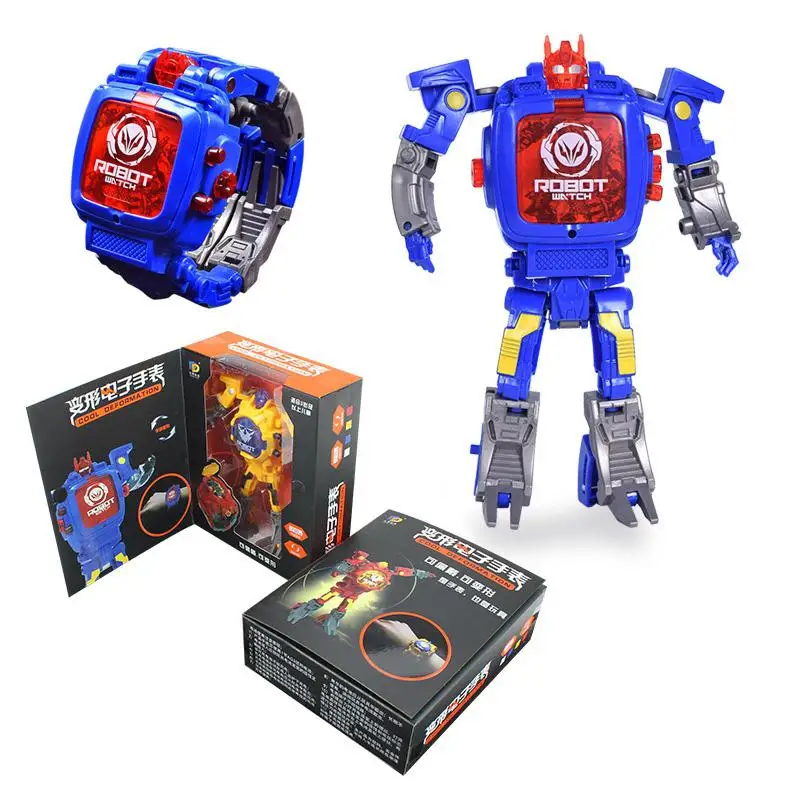Ни один креативный ручной робот трансформер игрушки для детей электронные часы