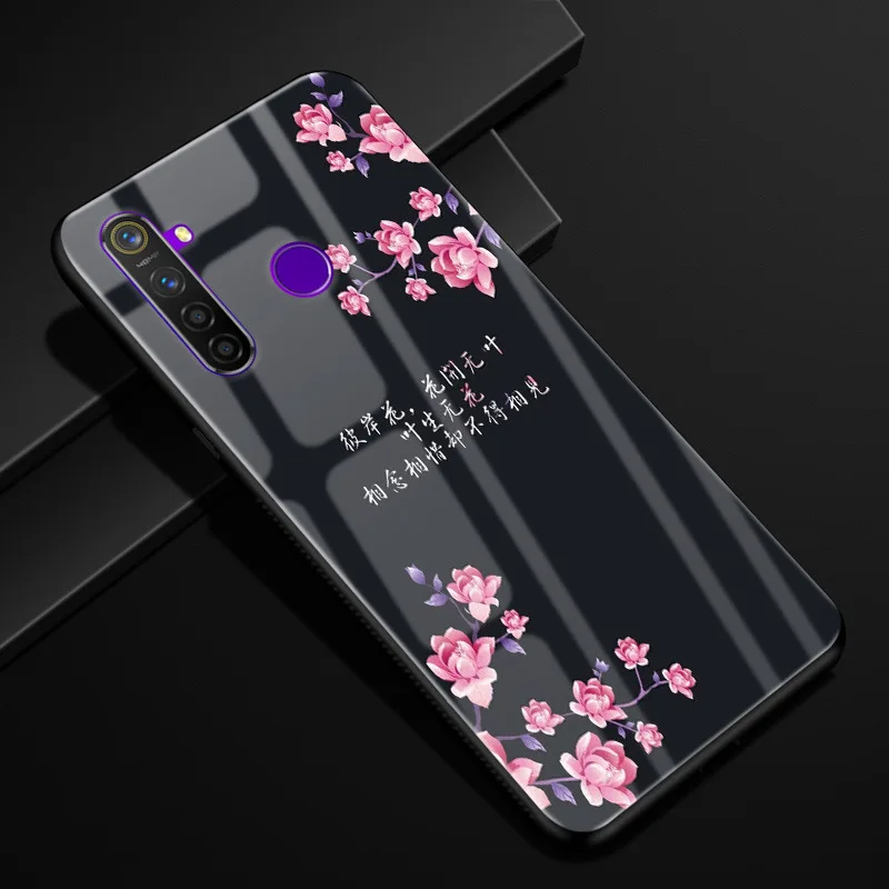 16 Для OPPO Realme 5 pro Чехол 6,3 ''стекло Жесткий чехол для OPPO Realme5 чехол для телефона силиконовый бампер Fundas Coque Realme 5pro - Цвет: 16