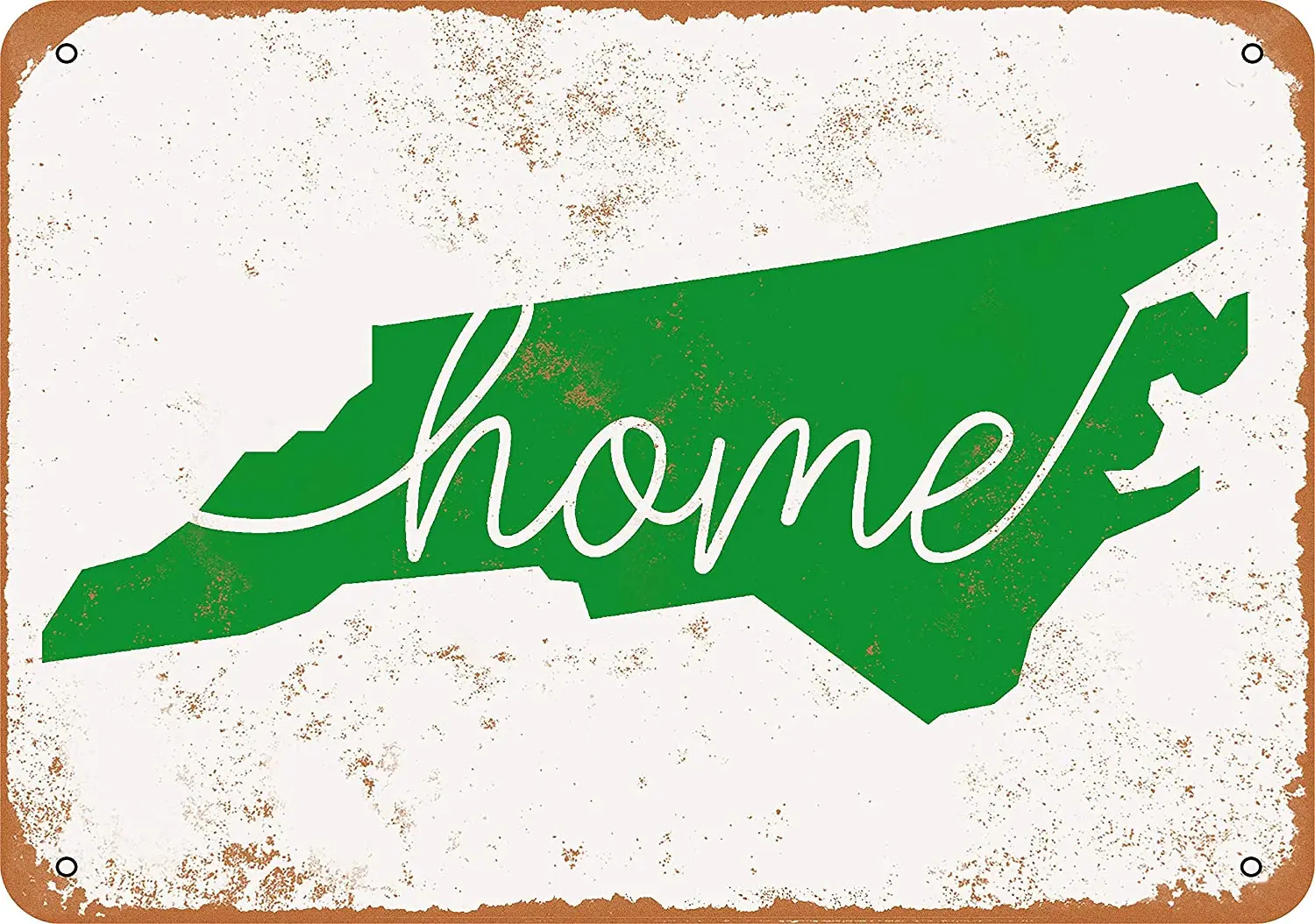 

WallColor 8*12 Metal Sign Home North Carolina Vintage Look