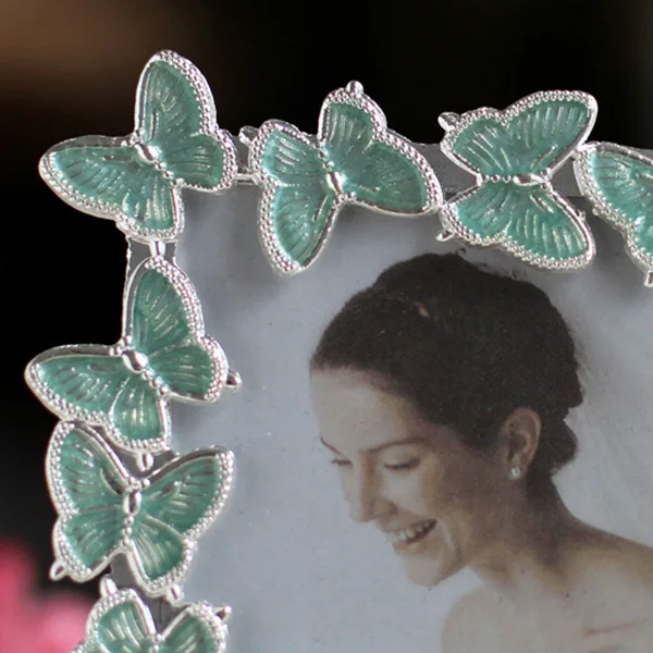 Фоторамка модная металлическая рамка в виде бабочки домашний декор рамки для