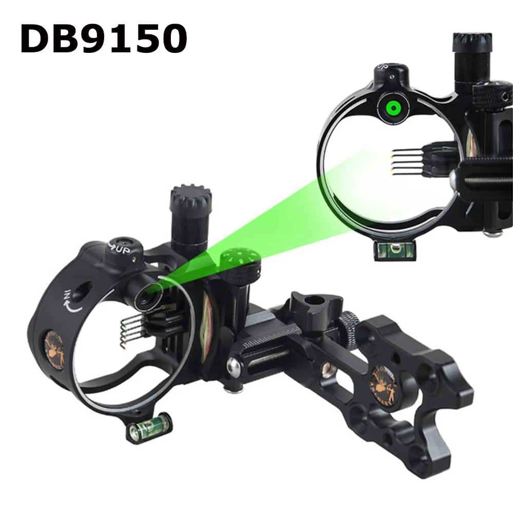 

Стрельба из лука Topoint DB9150, 5-Контактный лук, прицел серии DB, Сетчатка, микрорегулируемый инструмент, меньший дизайн для рекурсивного/блочного...