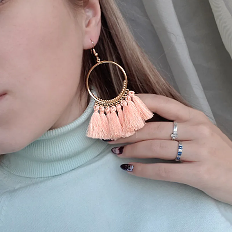 Новые длинные серьги с кисточками для женщин Эффектные бахромой 2019 модные