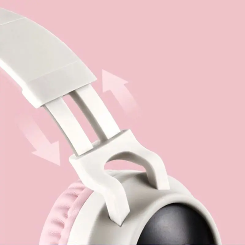 

Foldable Cat Ear Headphones Flashing LED Lights Music Headset Wireless Bluetooth Sports Earphone for Kids Girls