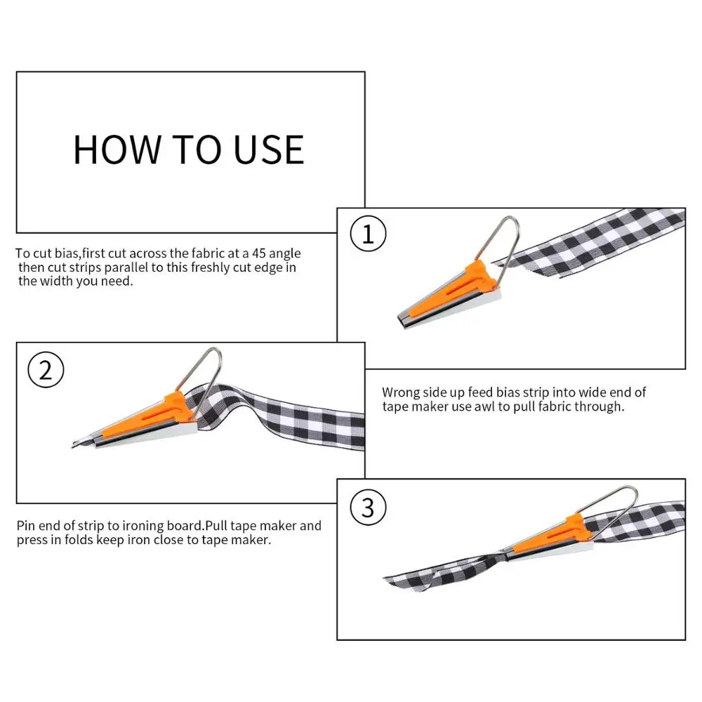 5 шт./компл. Швейные аксессуары устройство для обвязки ткани 6/9/12/18/25 мм