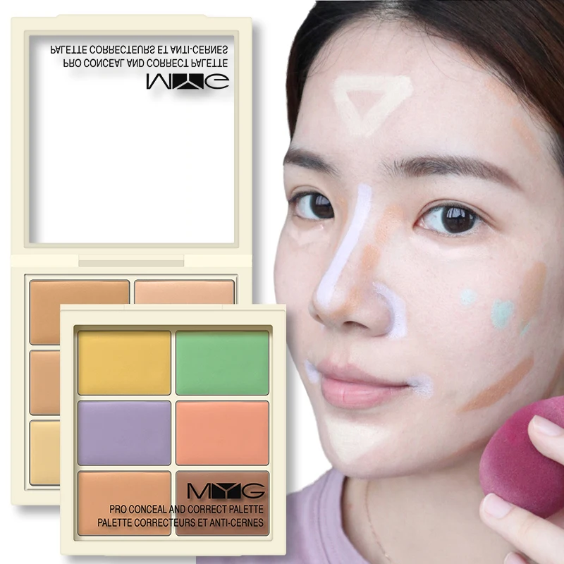 

6 Colors Concealer Long-lasting Waterproof Liquid Foundation Oil Control Moisturizing Contouring Face Concealer Isolation TSLM2
