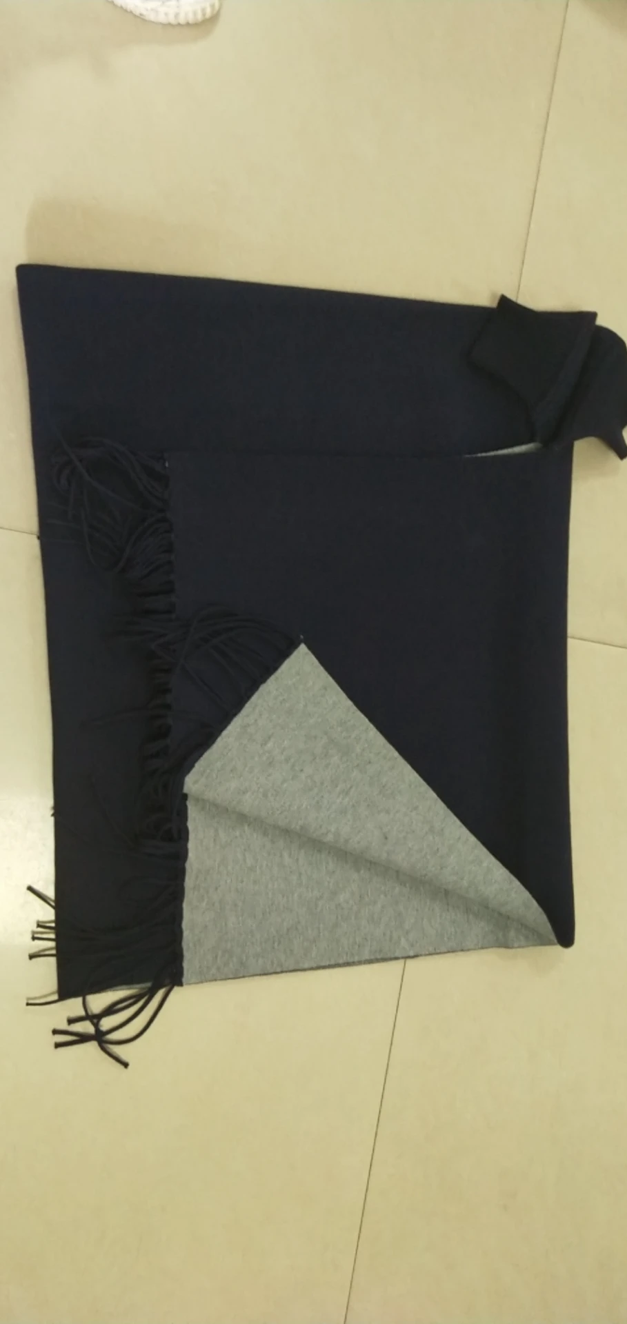 Navy Blue With Grey SC36, кардиган с отложным воротником, зимнее Вязаное пончо для женщин, однотонное осеннее женское пальто с рукавами летучая мышь, двухцветная шаль - Цвет: Navy Blue With Grey