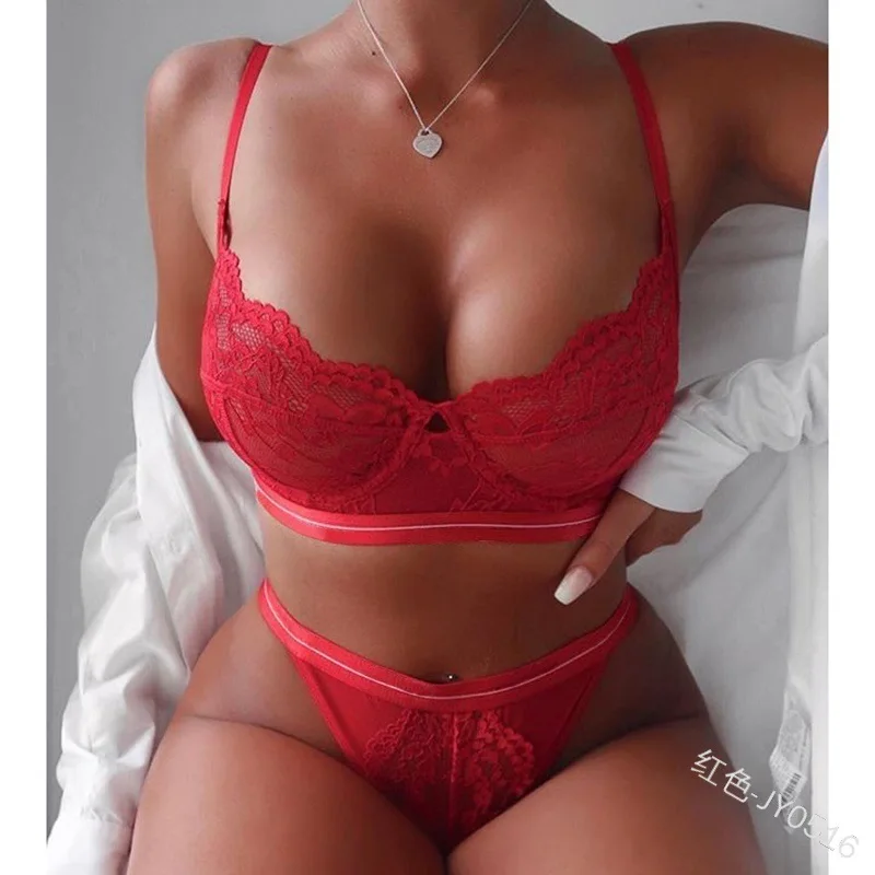 

WEPBEL Shapewear Set Floral Flower Women 2pcs Sexy Lace Stitching Bra Underwear