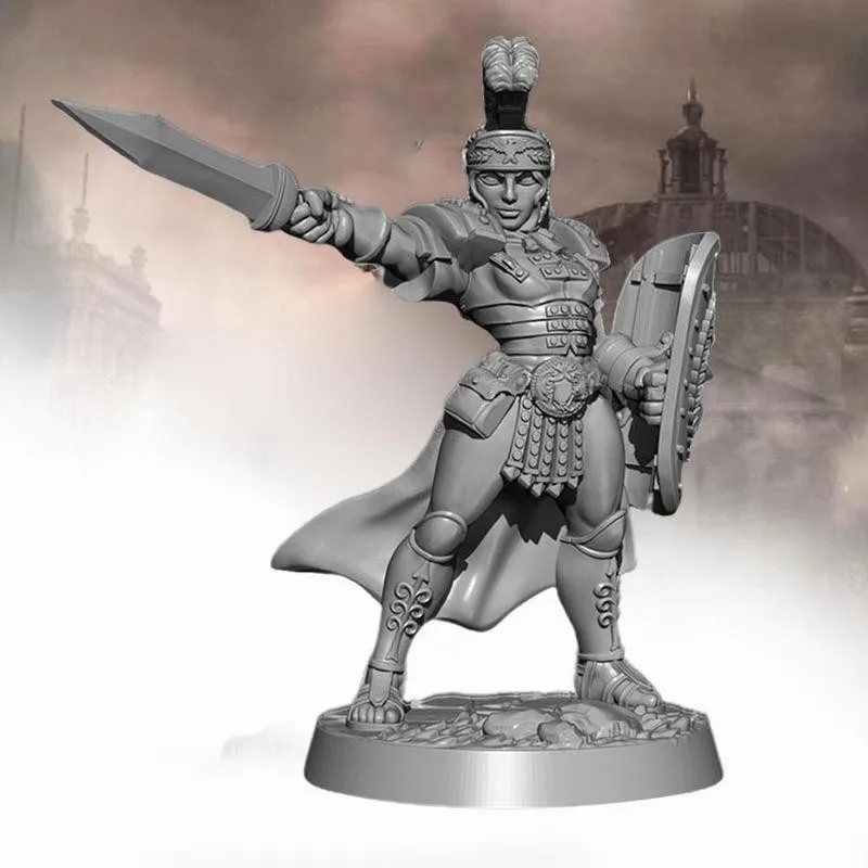 

High 45mm Model Kit Roman Female Officer Resin Soldier White Simulated Ancient Soldier Model Battlefield Shape Highly Td-23 V8G8