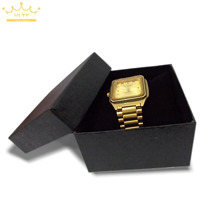 Бесплатная доставка 30 шт./лот черная коробка для наручных часов с подушкой