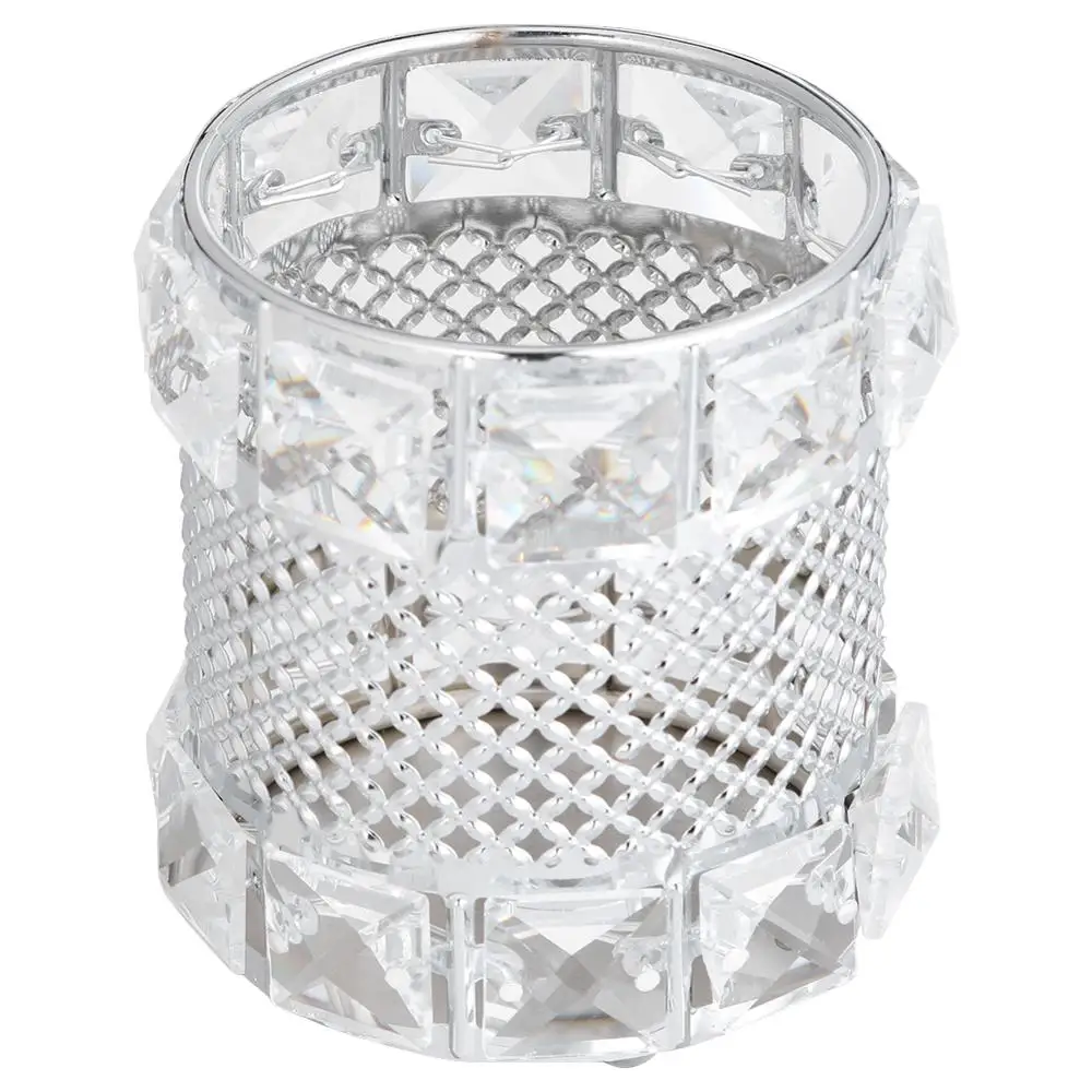 Sliver 1 шт. Кристальные кисти для макияжа, держатель для ручек, пустой держатель, золотистый, серебристый, цвета алмаза, косметическая сумка для кистей, ручки для макияжа, органайзер, коробка для хранения - Цвет: Sliver