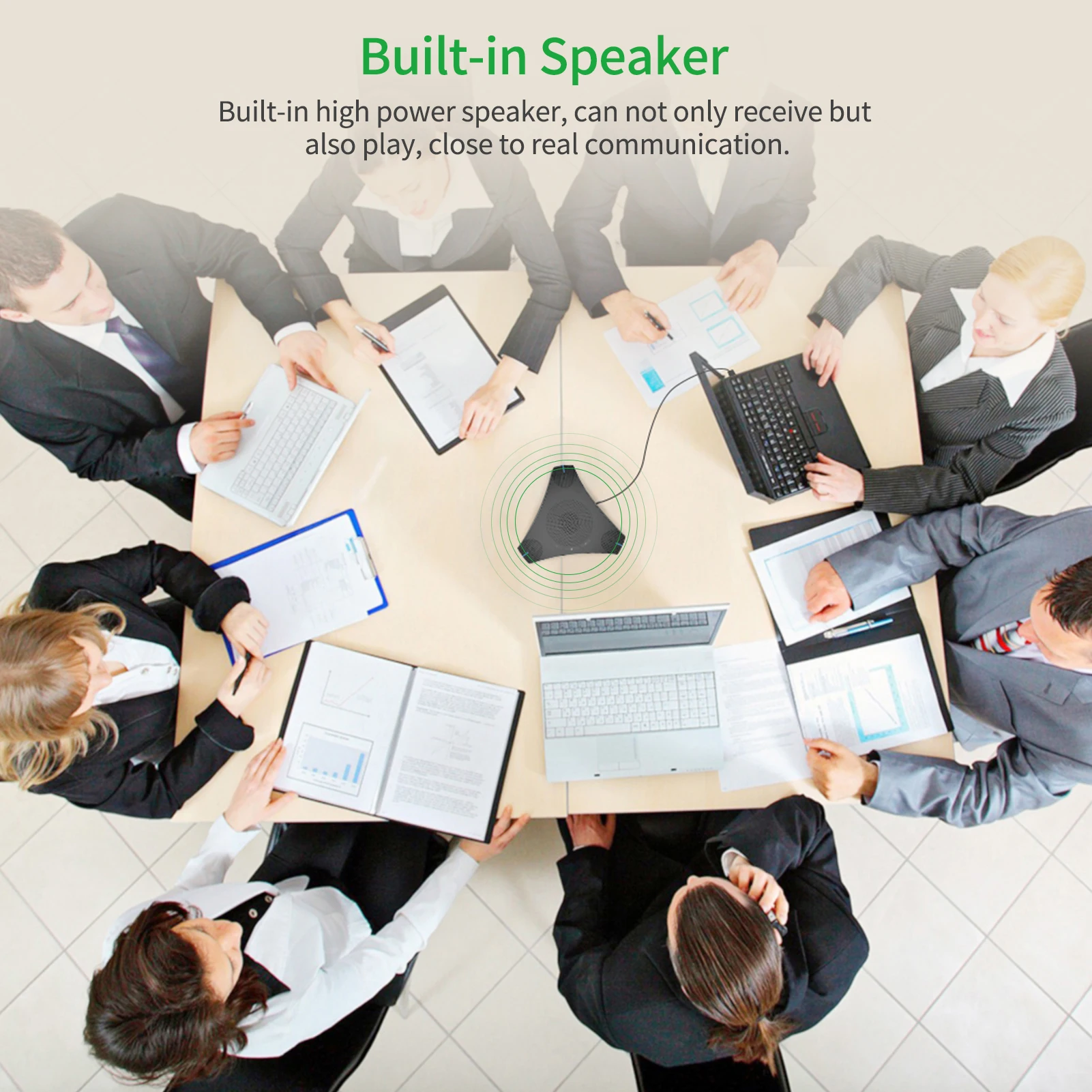 Aibecy USB Speakerphone Conference Microphone Omnidirectional Computer Mic 360° Voice Pickup with Mute Key for Video | Компьютеры и